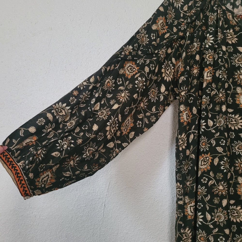 NATURAL LIFE Black and Orange Boho Maxi Dress - Picture 5 of 6